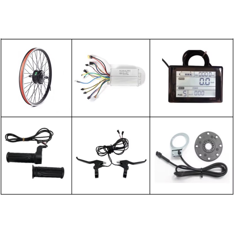 Elektromos kerékpár átalakító készlet 36 V-os 250 W-os hátsó motorral 20, 26, 27,5, 28, 29", 700 ccm-hez KROXNE - 2  