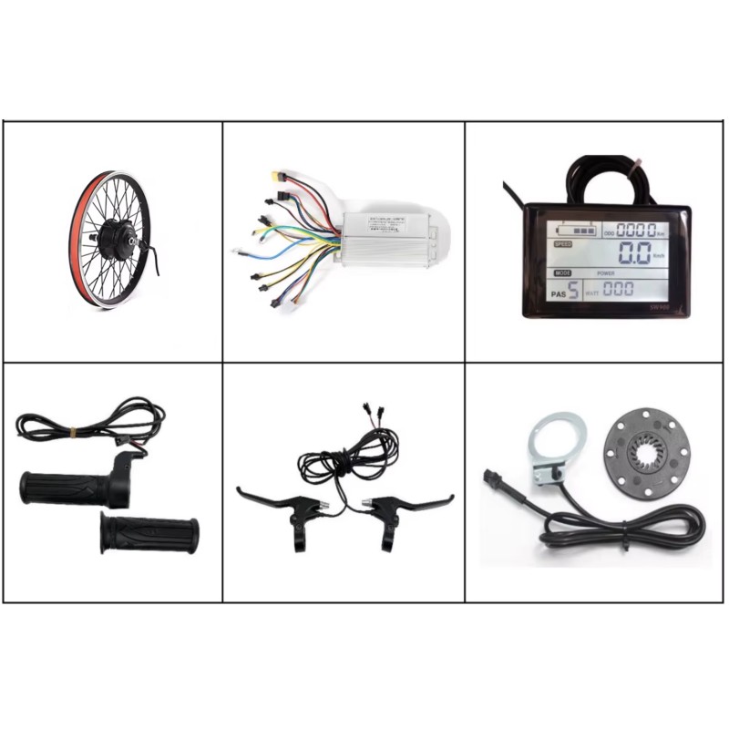 Elektrische fiets ombouwset met 36v 350w achtermotor voor 20, 26, 27.5, 28, 29", 700cc KROXNE - 1  