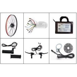 Kit de conversão para bicicleta elétrica com motor traseiro de 36v 500w para 20, 26, 27,5, 28, 29", 700cc KROXNE - 4  
