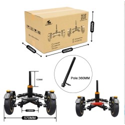 Monorim X3 perednyaya podveska s dvumya kolesami dlya Ninebot Max G30 & podobnykh samokatov – Zapchast & amortizator Monorim - 3