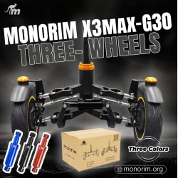 Monorim X3 suspension avant double roue pour Ninebot Max G30 & scooters similaires – Rechange & amortisseur Monorim - 8 Kit amor