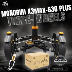 Monorim X3 Max Air etujousitus kahdella pyörällä Ninebot Max G30 & vastaaviin skoottereihin – Varaosa & iskunvaimennin Monorim -