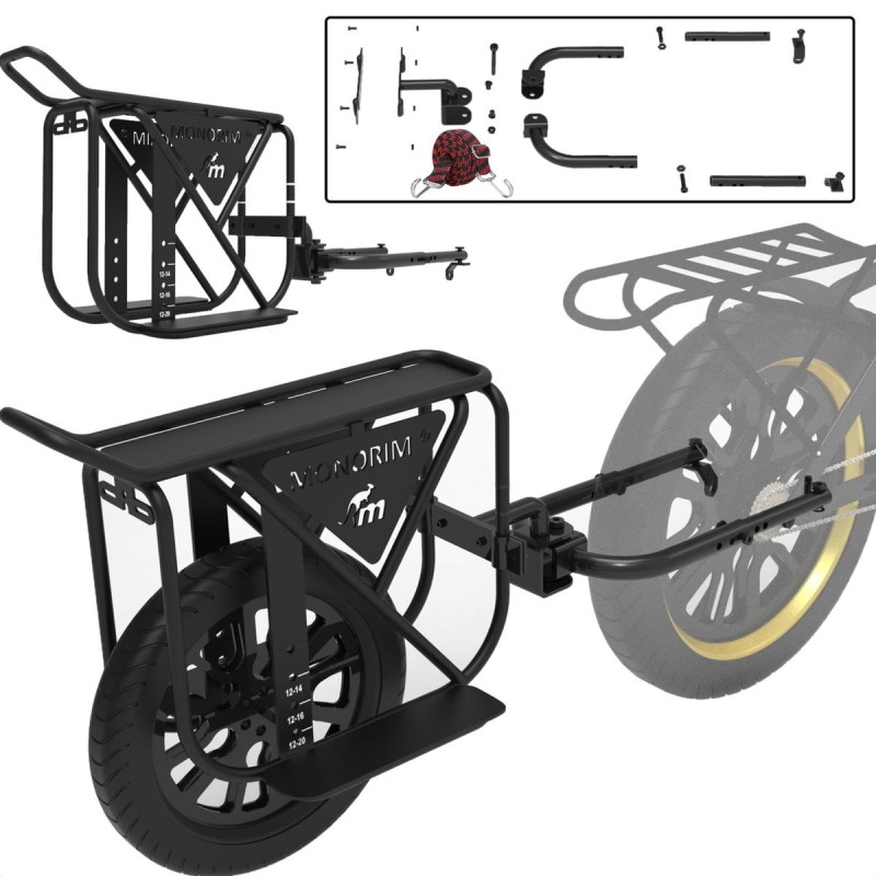 Monorim GL8 - aanhanger voor bagagerek, fietsmand of elektrische fietsen. Monorim - 14 Monorim GL8 - aanhanger voor bagagedrager