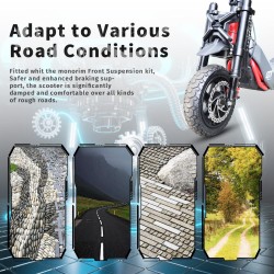 Suspension avant Monorim MZ3 Plus Dual Air pour Segway ZT3 confort et stabilite  - 3 Important : Ce produit doit être installé p