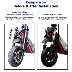 Przednie zawieszenie Monorim MZ3 2.0 z tarcza hamulcowa 160mm do hulajnogi Segway ZT3  - 9 Ważne: Ten produkt musi zostać zainst