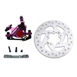 Kit frein xTech violet complet pour Xiaomi M365, 1S, Essential, Pro2 ou M365 Pro. ZOOM xTech - 2  Kit complet d'installation de 