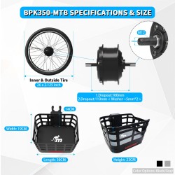 Monorim BPK350 konverzní sada motor 380w - baterie v ceně  - 7 Monorim BPK350 power kit pro elektrický bicykl, 380W – Přeměňte s