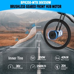Kit Monorim BPK350 motor 380w - bateria incluída para bicicleta elétrica  - 8 Kit de potência para bicicleta elétrica Monorim BP