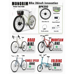 Monorim BPK350 konverzný set motor 380w - batéria v balení  - 20 Monorim BPK350 power kit na elektrický bicykel, 380W – Premeňte