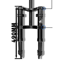 Suspensao dianteira Monorim MD0 Dual Air Version 490mm x 165mm  - 3  Compatibilidade: indicada para montagens com medida 490mm x