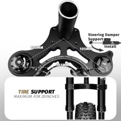 Suspensión delantera Monorim MD0 Dual Air Version 490mm x 165mm  - 7  Compatibilidad: diseñada para montajes que requieren medid