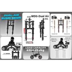 Suspensie fata Monorim MD0 Dual Air Version 490mm x 165mm  - 13  Compatibilitate: pentru configuratii cu dimensiune 490mm x 165m