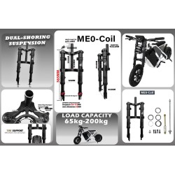 Suspensão dianteira Monorim ME0 Coil spring version 565mm x 165mm  - 13  Compatibilidade: ME0 Coil Spring 565mm x 165mm para enc