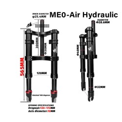 Predni odpruzeni Monorim ME0 Air - Hidraulic version 565mm x 165mm  - 11  Kompatibilita: predni odpruzeni Monorim ME0 Air Hidrau