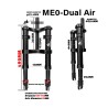 Priekinė pakaba Monorim ME0 Dual Air 565mm x 165mm  - 7  Tinkamumas: priekine pakaba Monorim ME0 Dual Air 565mm x 165mm upgrade 