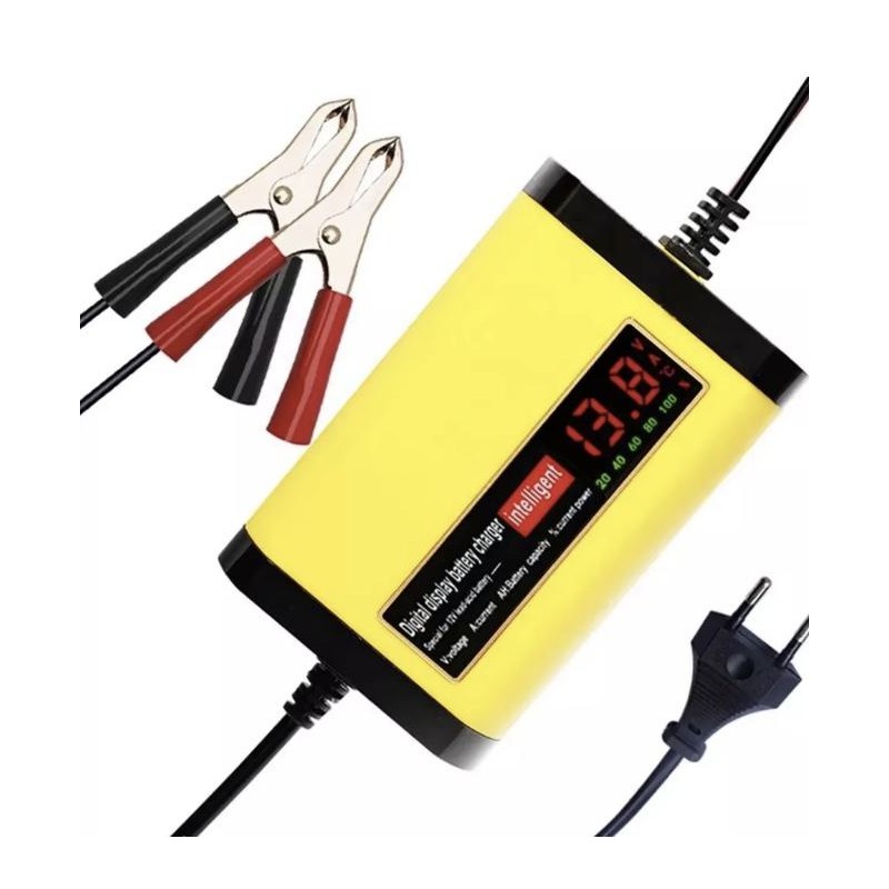 Fortistis mpatarion 12V 2A gia mpatariess molyvdou-oxea 7Ah 12Ah 14Ah 20Ah  - 2 Vasika charaktiristika  Psifiaki othoni LCD otho