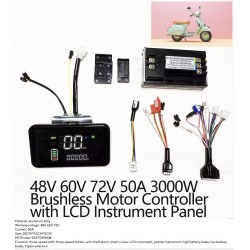 Kit controlador motor sin escobillas onda sinusoidal 48V 84V 50A 3000W - Controladora, cableado y pantalla  - 9 Lista de product