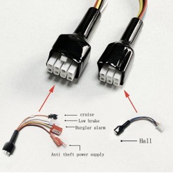Kit controlador motor sin escobillas onda sinusoidal 48V 84V 50A 3000W - Controladora, cableado y pantalla  - 12 Lista de produc