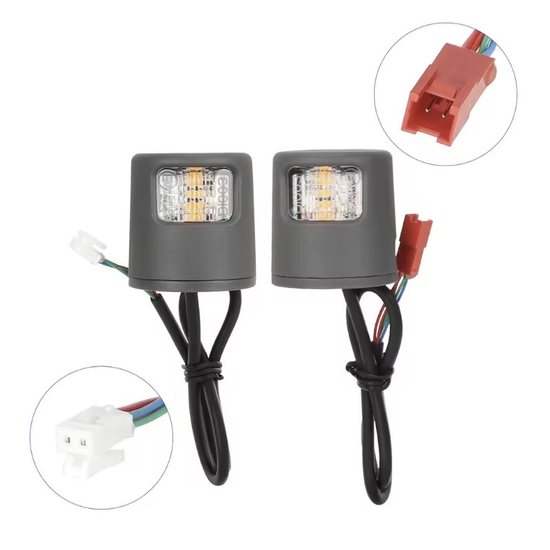LED-blinkers for elscooter Xiaomi 5/5 Pro/5 Plus/5 Max eller liknande - riktningsvisare kit for sakerhet  - 1  Tydlig kompatibil