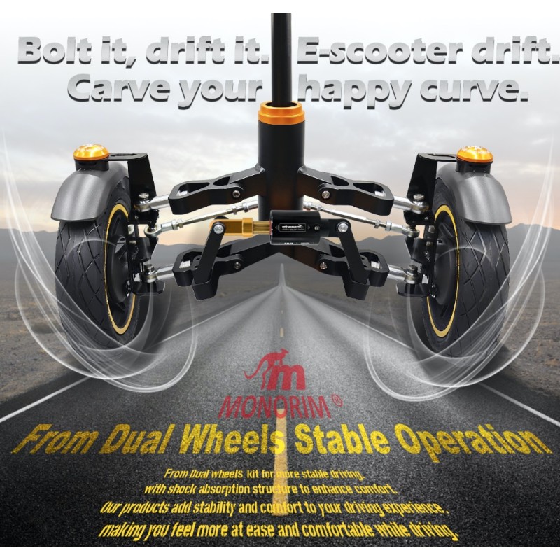Monorim X3 Max Air dual front wheel suspension for Ninebot Max G2: replacement and shock absorber Monorim - 1 Compatible with Ni