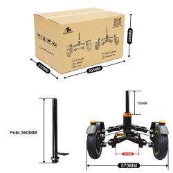 Monorim X3 Max Air dual front wheel suspension for Ninebot Max G2: antallaktiko kai amortiser Monorim - 3 Symvato me Ninebot Max