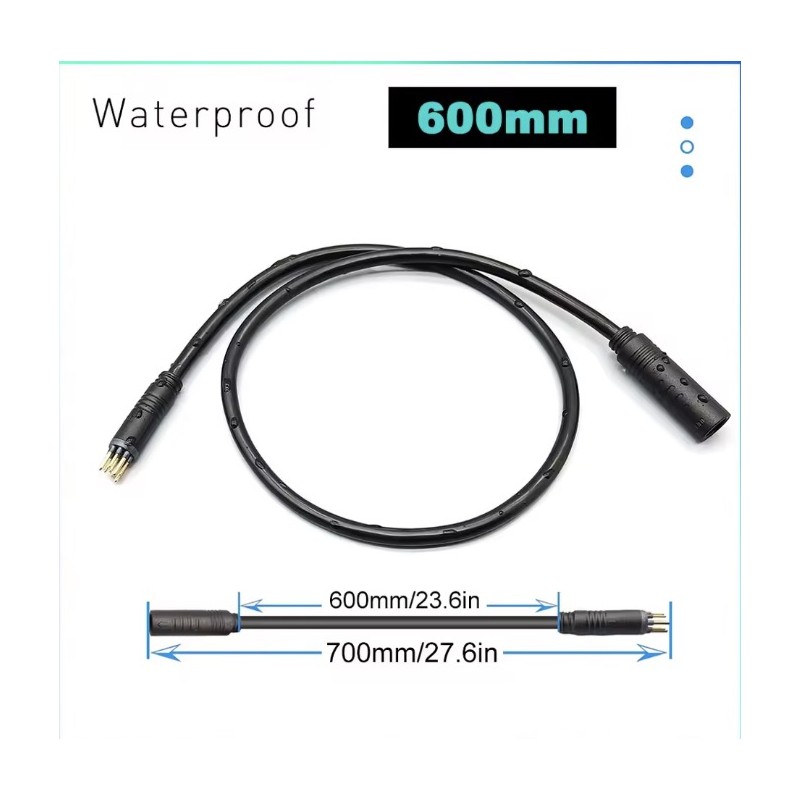 Motorkabel für E-Bike und Verlängerung mit 9-poligem Stecker  - 1 Motorkabel und/oder Verlängerung für E-Bikes mit 9-poligem Ste