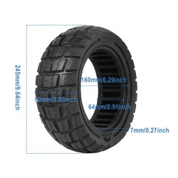 Neumático solido de panal de abeja - 11 Pulgadas 90/65-6.5 para Dualtron Thunder, Kaabo y Zero Scooter  - 13  