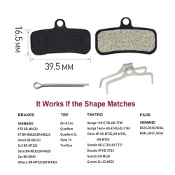 Bremsbeläge Shimano Saint M810/M820, Zee M640, XTR M9120, XT M8020, Deore MT520 und TRP Quadiem/Slate T4  - 2  Passend für zahlr
