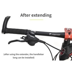 Extensores de aluminio para manillar bicicleta MTB o similar regulable de 30 a 40cm - compatible con manillar 22mm  - 5  