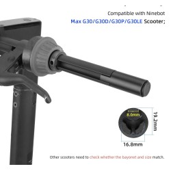 Styreextensions i aluminium for Ninebot Max G30-serien eller lignende  - 8  Passer til Ninebot Max G30-serien eller lignende opp