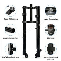 Suspensión delantera hidráulica Monorim MF10 para Fat Bike, bicicleta eléctrica plegable o eMoto - seguridad y confort  - 1 Adec