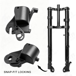 Monorim MF10 hydraulisk frontfjæring for Fat Bike, sammenleggbar elsykkel eller eMoto - bedre sikkerhet og komfort  - 4 Passer F