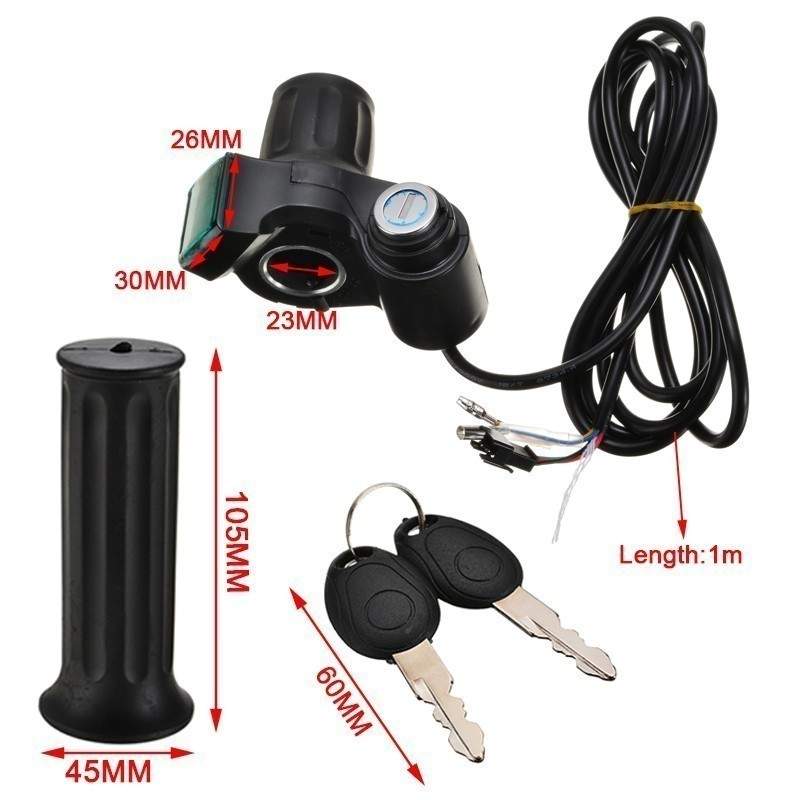 Accelerator with key and multimeter