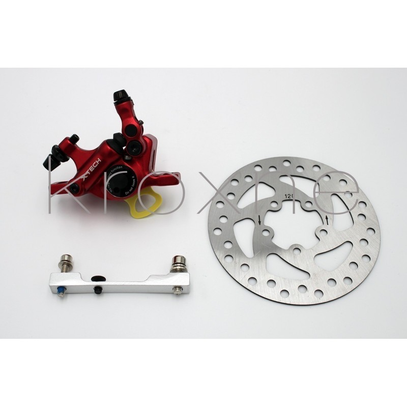 Complete red xTech caliper brake kit for Xiaomi M365, 1S, Pro2 or M365 Pro