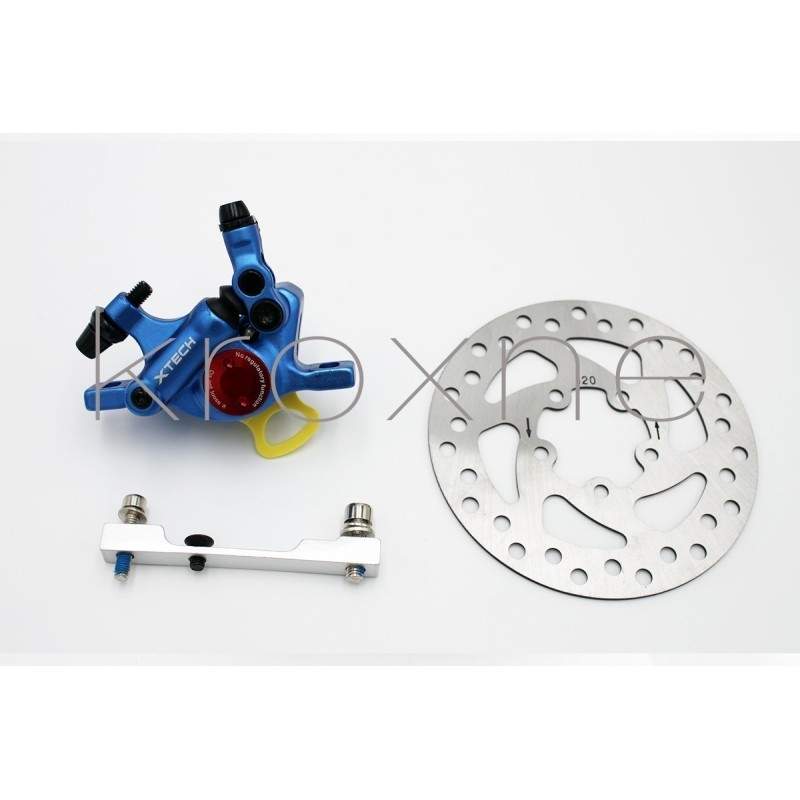 Kit freins bleu xTech complet pour Xiaomi M365, 1S, Essential, Pro2 ou M365 Pro. ZOOM xTech - 3 Kit freins bleu xTech complet po