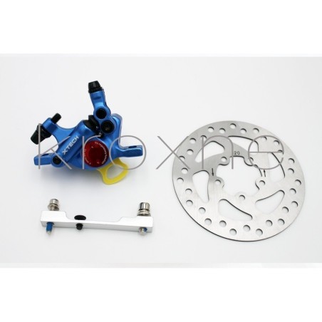 Complete blue xTech brake kit for Xiaomi M365, 1S, Essential, Pro2 or M365 Pro.