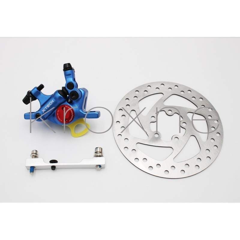 Kompletny niebieski zestaw hamulcowy xTech do Xiaomi M365, 1S, Essential, Pro2 lub M365 Pro. ZOOM xTech - 4  Kompletny zestaw mo