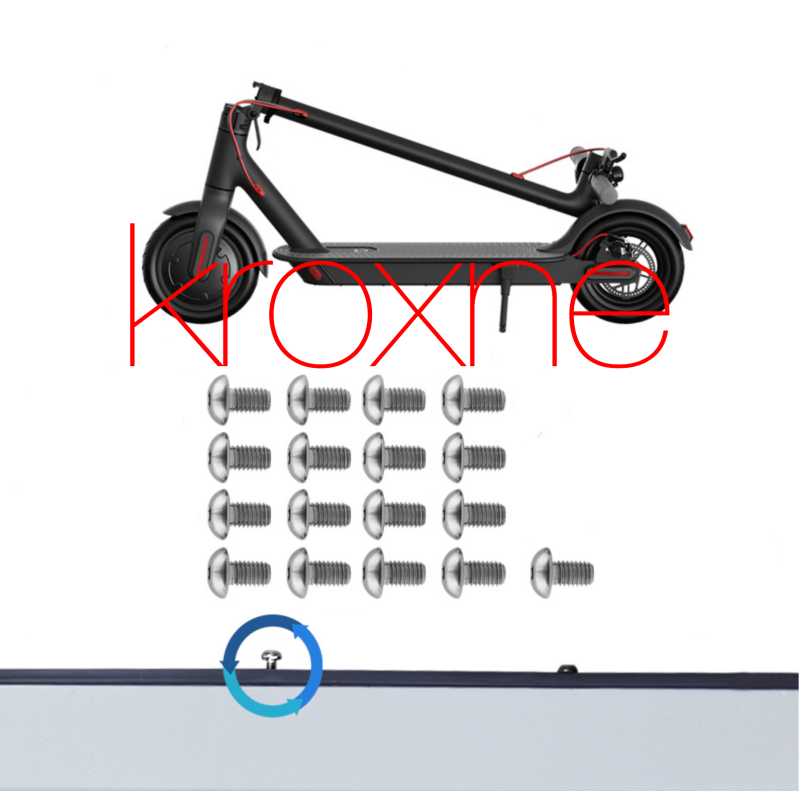 Tornillos tapa de batería para patinete Xiaomi M365, 1S, Essential, Mi3, Mi3 Lite, M365 Pro, Pro2 o similar KROXNE - 2  Compatib
