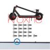 Tornillos tapa de batería para patinete Xiaomi M365, 1S, Essential, Mi3, Mi3 Lite, M365 Pro, Pro2 o similar KROXNE - 2  Compatib