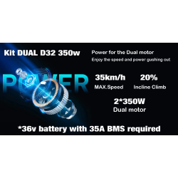 Комплект Dual Monorim D32 350w для электрических скутеров Xiaomi или аналогичных. Monorim - 1 Комплект Dual Monorim D32 350w для