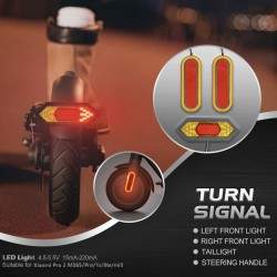 Zij- en achterknipperlichten - richtingaanwijzer voor elektrische scooter.  - 1 Zij- en achterknipperlichten - richtingaanwijzer