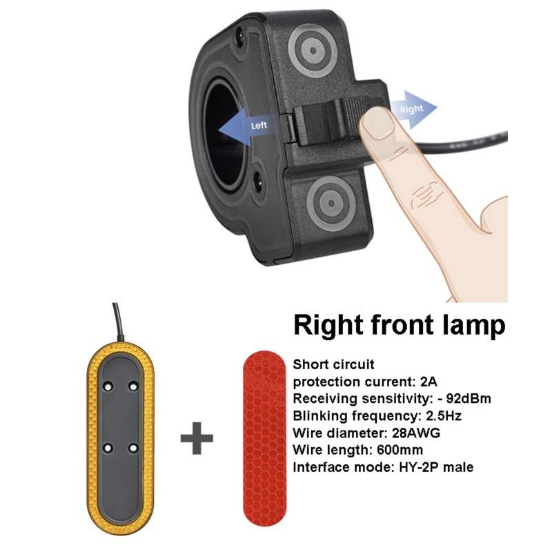 Side and rear direction indicator light kit for electric scooter. model Xiaomi electric scootter