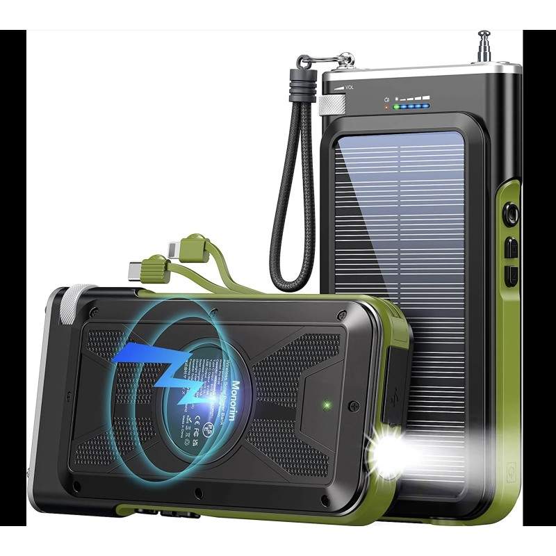 Baterie infinită cu încărcător wireless Monorim PN W26 RADIO FM Monorim - 2  Ia-ți acum power bank de 36800 mAh care se încarcă 