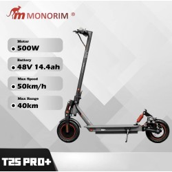Monorim T2SPRO + 48v højtydende elektrisk scooter - 500w motor - 14.4ah batteri