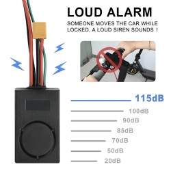 Univerzális lopásgátló riasztó Xiaomi, Ninebot, Segway, Dulatron, Kaabo, Vsett vagy hasonló elektromos robogókhoz  - 2 Univerzál