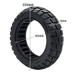 Solid dekk, solid gummi 10x2.75-6.5 -- 70-65-6.5 -- 10x2.70-6.5  - 4 Solid dekk, solid gummi 10x2.75-6.5 -- 70-65-6.5 -- 10x2.70