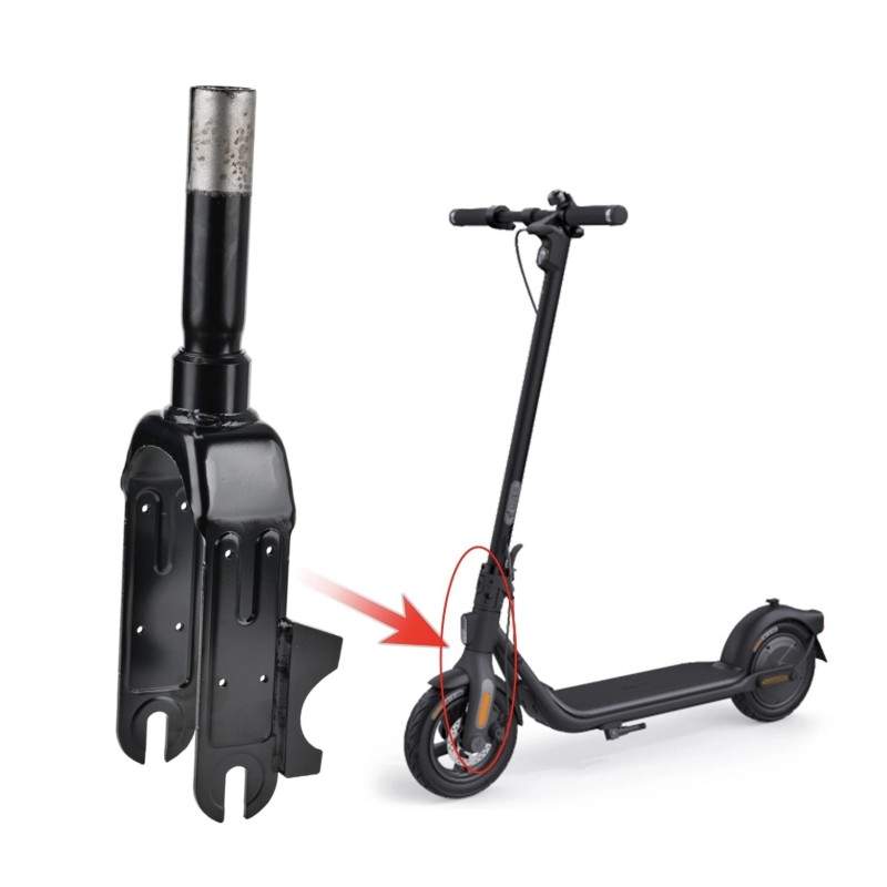 Widelec ze wspornikiem zacisku hamulcowego i amortyzatorem do hulajnogi elektrycznej Segway F2, F2 Plus, F2 Pro lub podobnej Seg