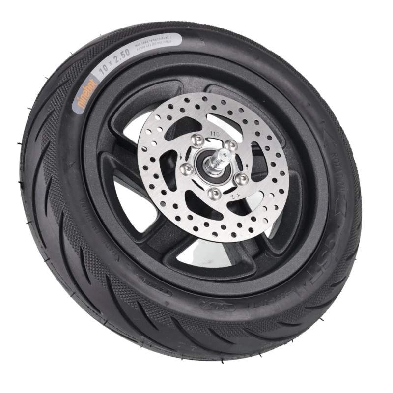 Komplett forfelg med bremseskive for Segway F2, F2 Plus, F2 Pro eller lignende - 10x2,5 tommer Segway - Ninebot - 1 Komplett for