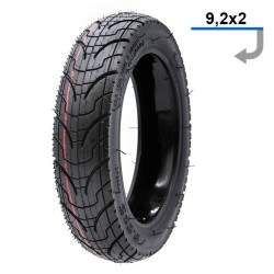 Elastikó Tubeless 9,2x2 me zelé katá tis diátrisis gia Xiaomi M365, Pro, Pro2, Essential, Mi3  - 1 Elastikó Tubeless 9,2x2 me ze