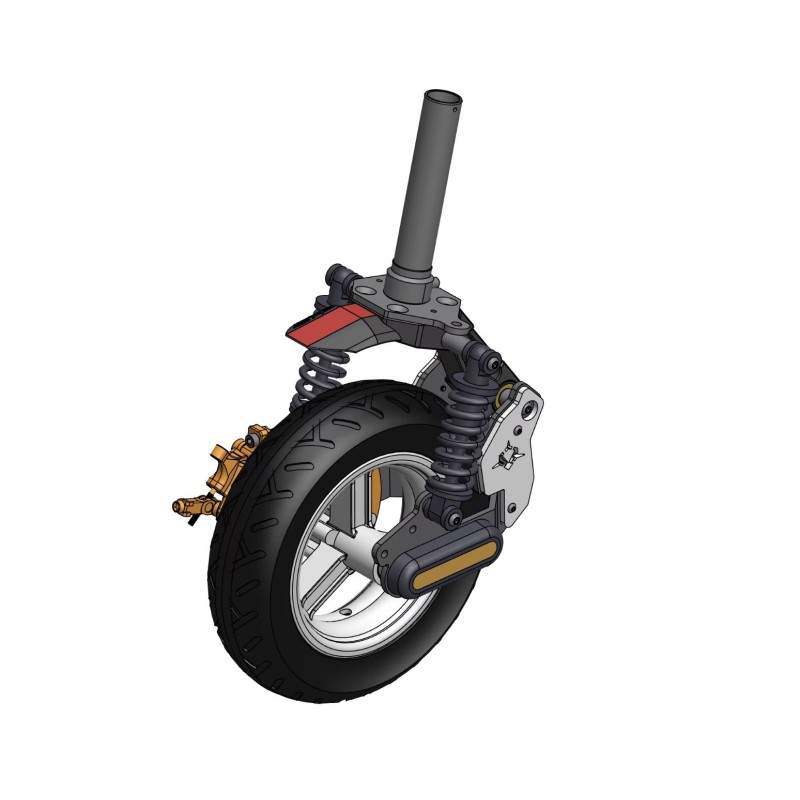 Sharkset foran med skivebrems for Ninebot Max G30E ll / G30 LE / G30D / G30LP, Segway Max G2 / G65.  - 1 Sharkset foran med skiv